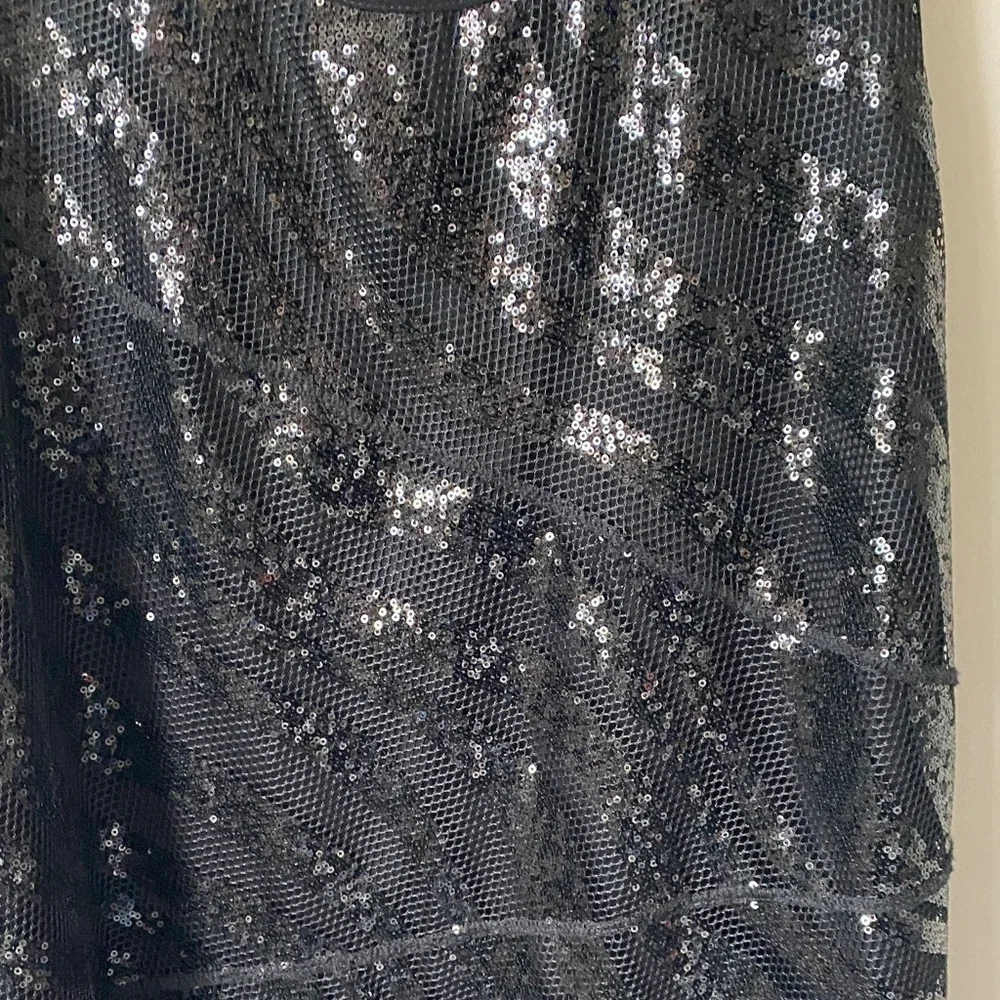 Picadilly Fashion Black Sequin Tank Top - Picture 5 of 6